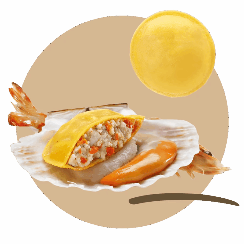 PANCIOTTI® WITH SCALLOPS AND NORTH SEA PRAWNS