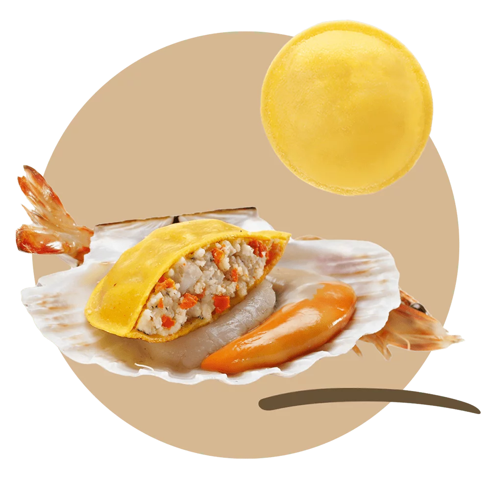 PANCIOTTI® WITH SCALLOPS AND NORTH SEA PRAWNS