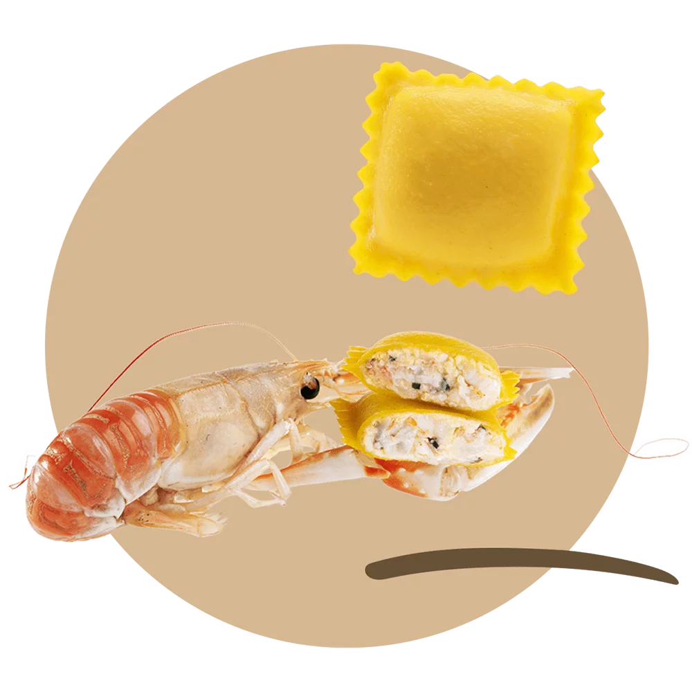 Scrigni® with scampi