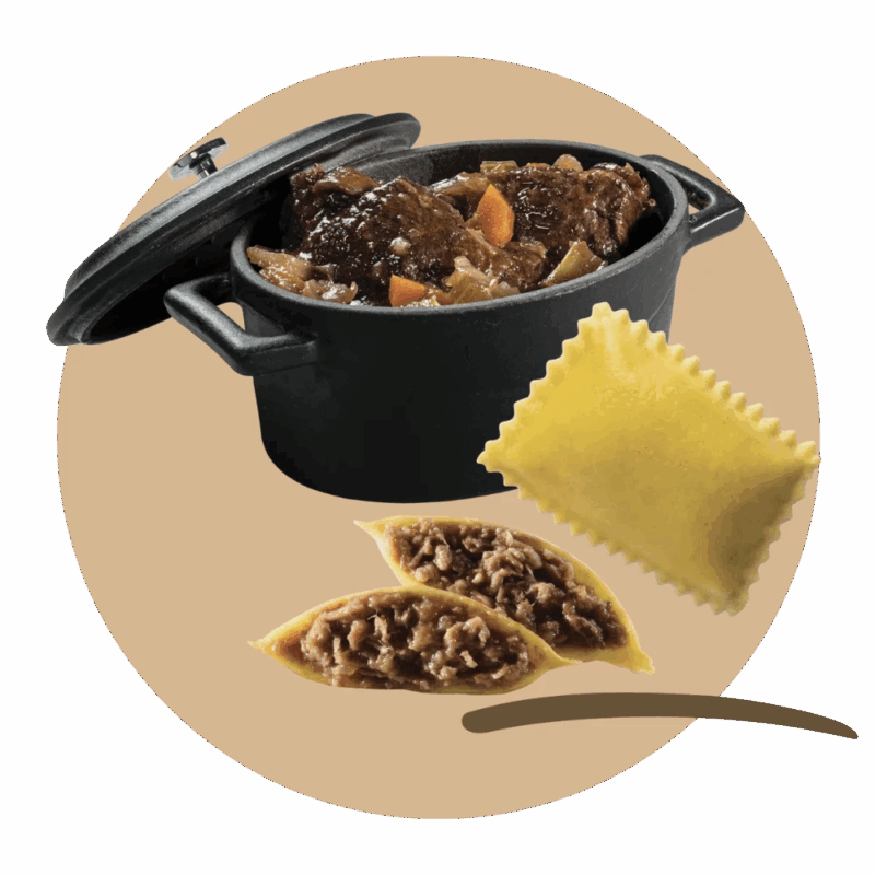 Bauletti® with Barolo DOCG slow braised beef