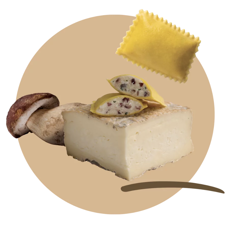 Bauletti® with porcini mushrooms and Taleggio DOP cheese
