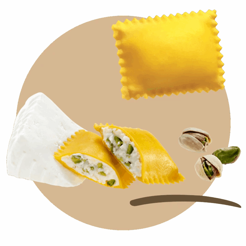 Bauletti® with ricotta cheese sheep and pistachios Sicily