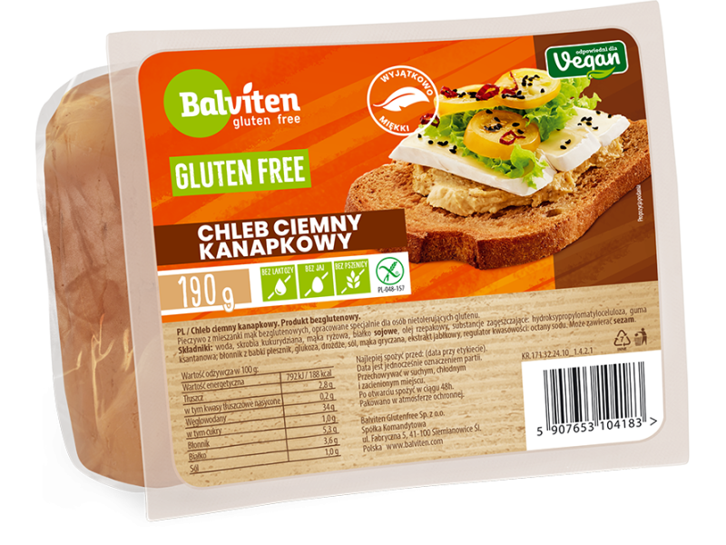 Dark Bread 190g Gluten Free