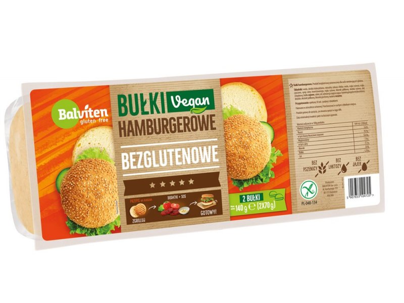 Hamburger rolls with sesame 2x70g. Gluten-Free